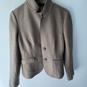 Peserico Italy Gray Blazer Women’s Lana Wool Luxe Tailored Blazer Jacket Size 42